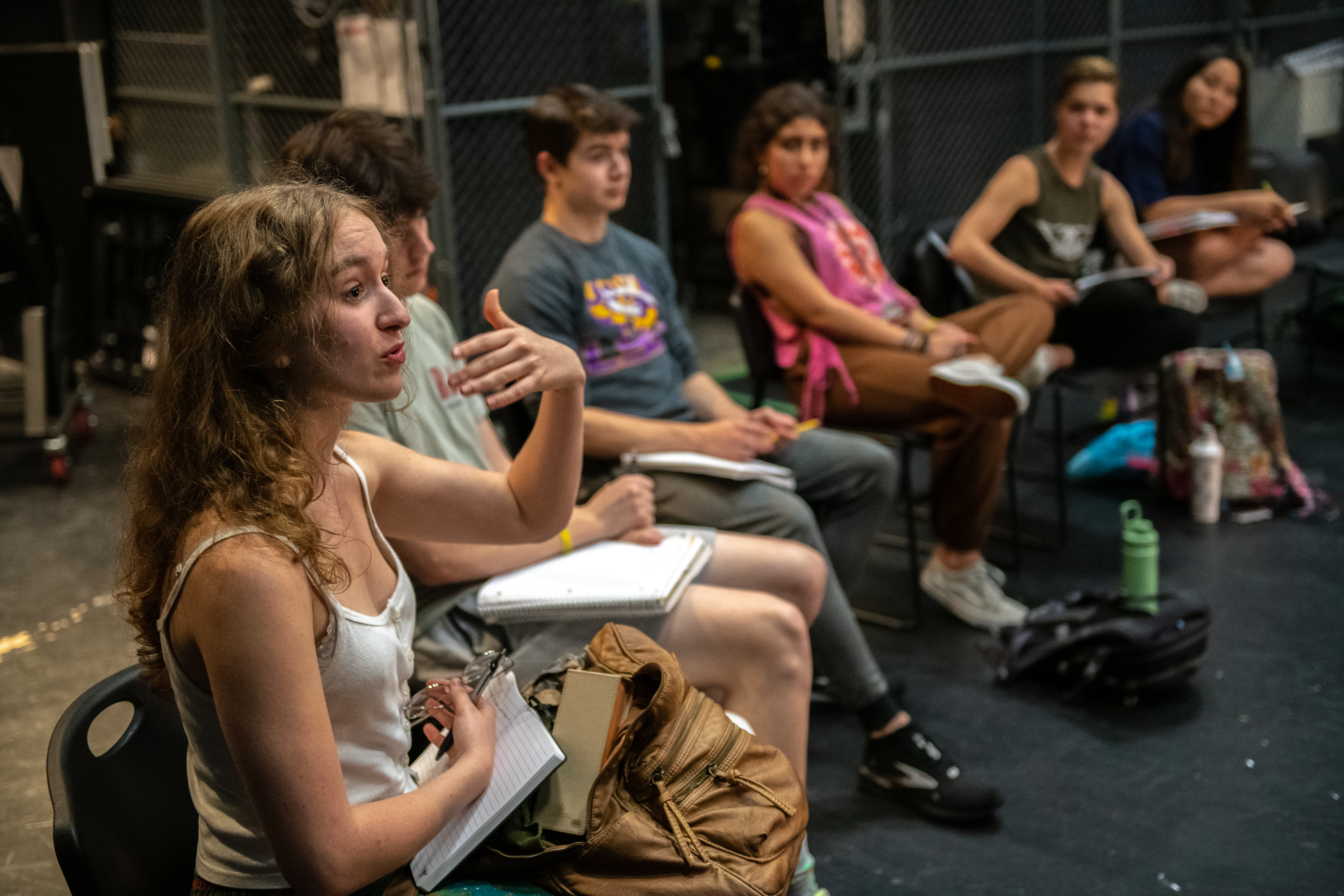 Drama students in classroom