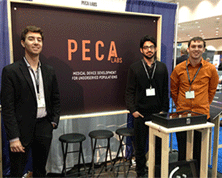 Doug Bernstein (right) with PecaLabs team members Jamie Quinterno and Arush Kalra, MD