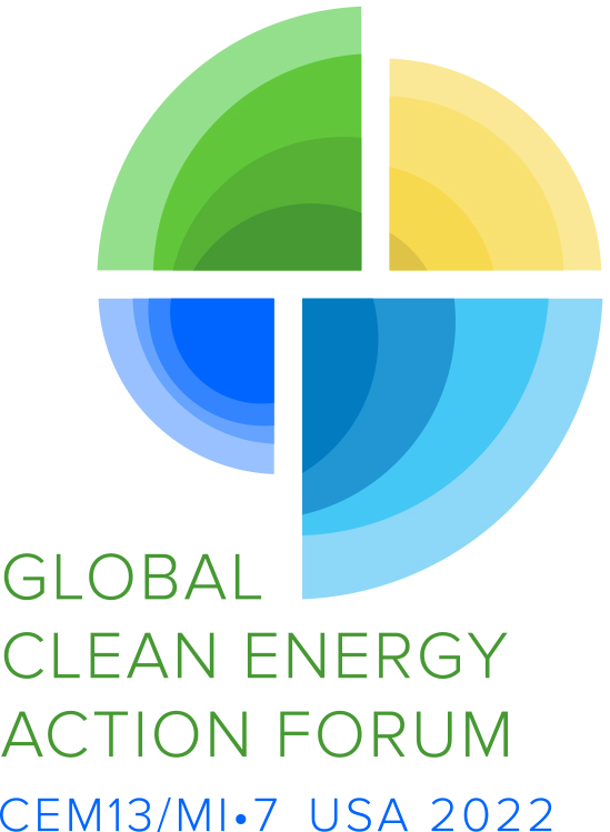 Global Clean Energy Action Forum logo. CEM13/MI-7 USA 2022