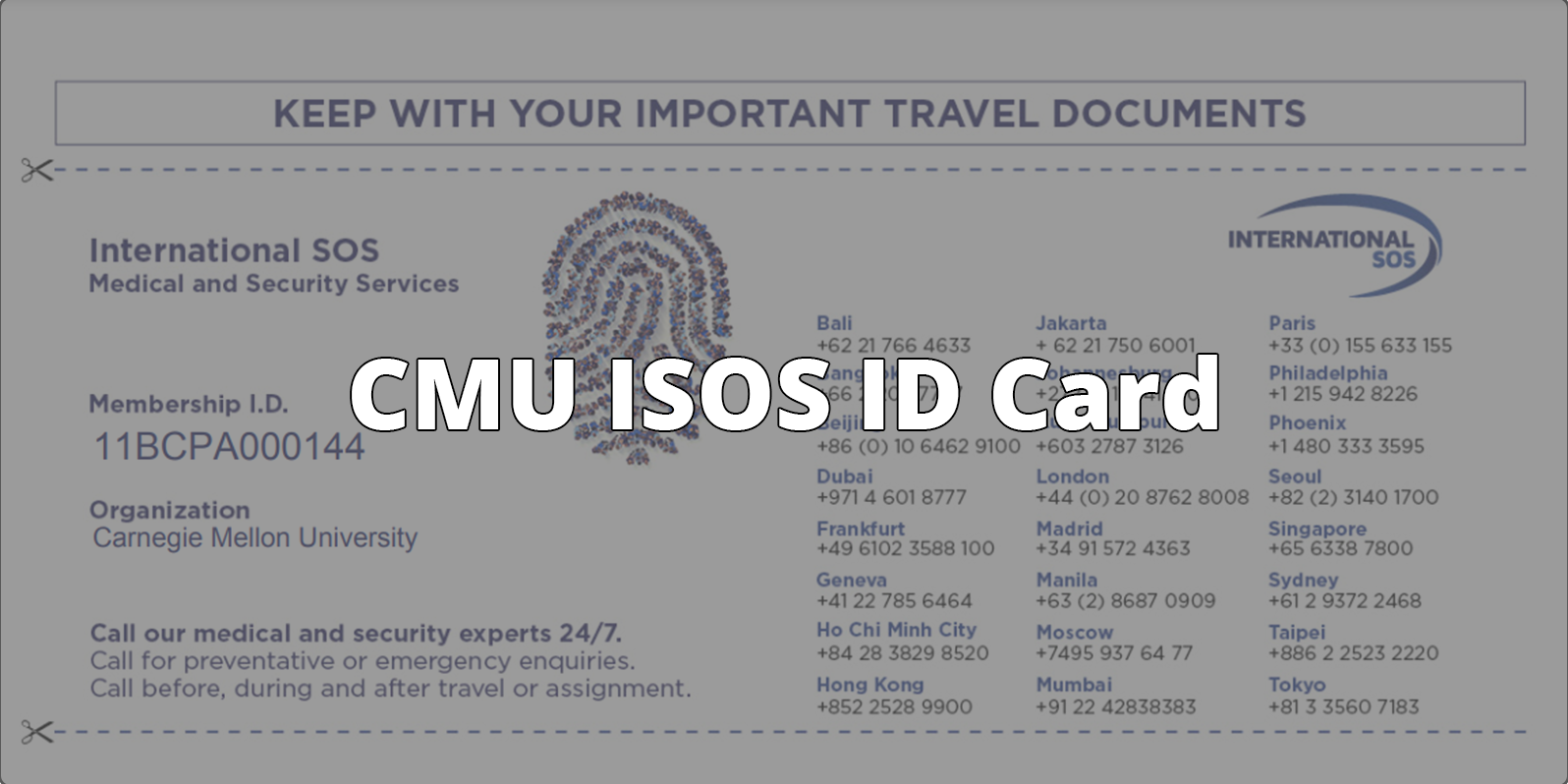CMU ISOS ID