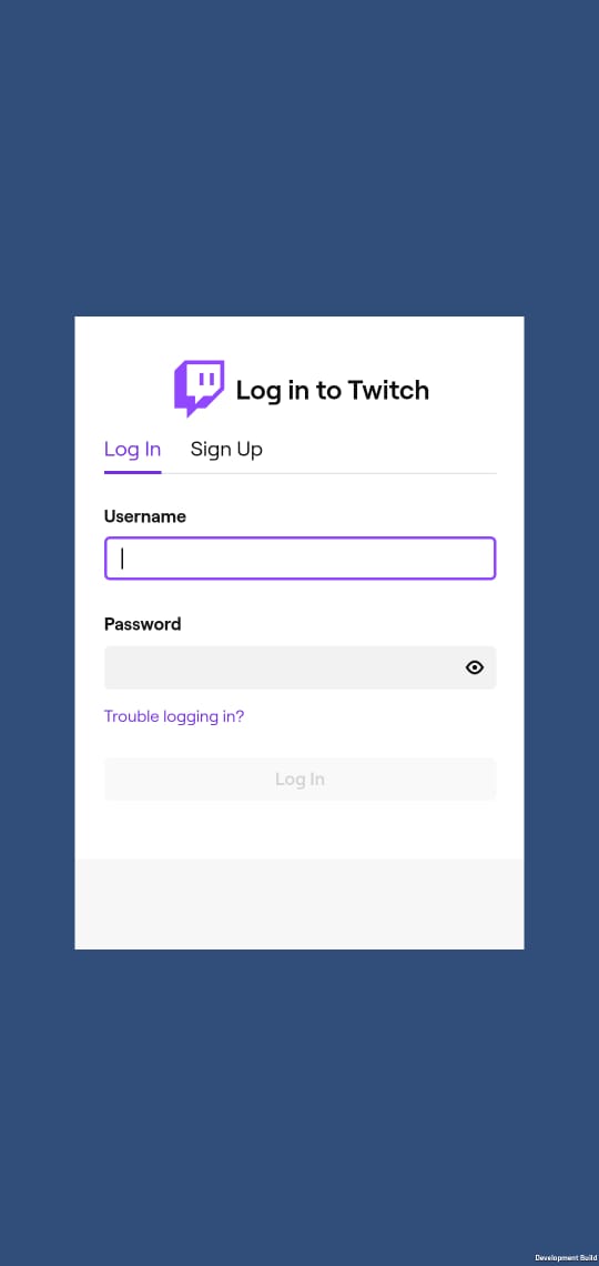 Log in with your Twitch ID