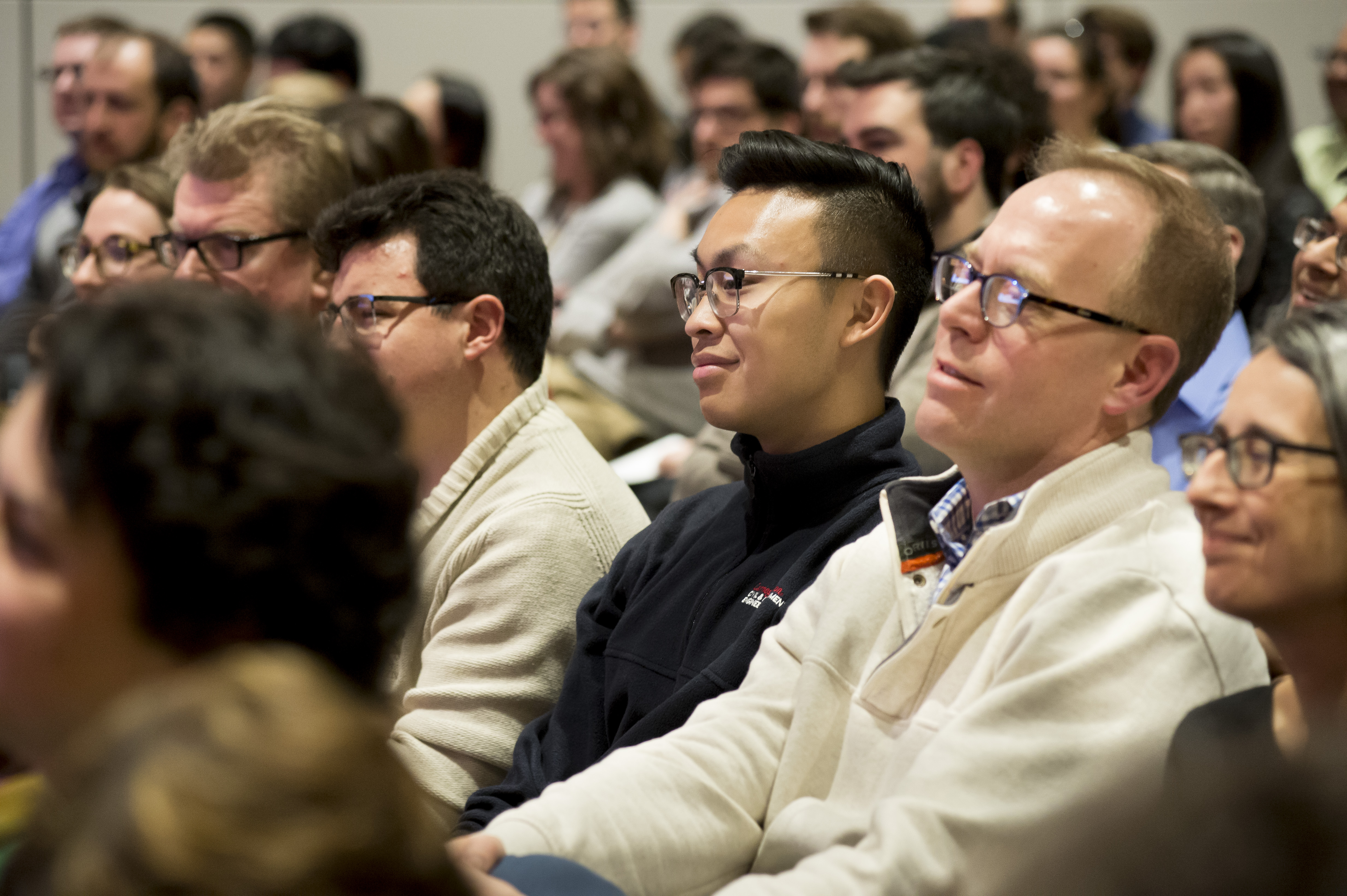 It was standing room only for Levine's lecture.