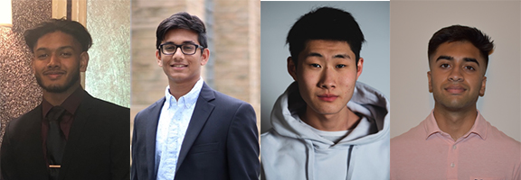 Left to Right: Sanmoy Karmakar(Tepper), Bharath Kumar(Tepper), Tony Tao(Tepper), Aditya Thakkar(Tepper)