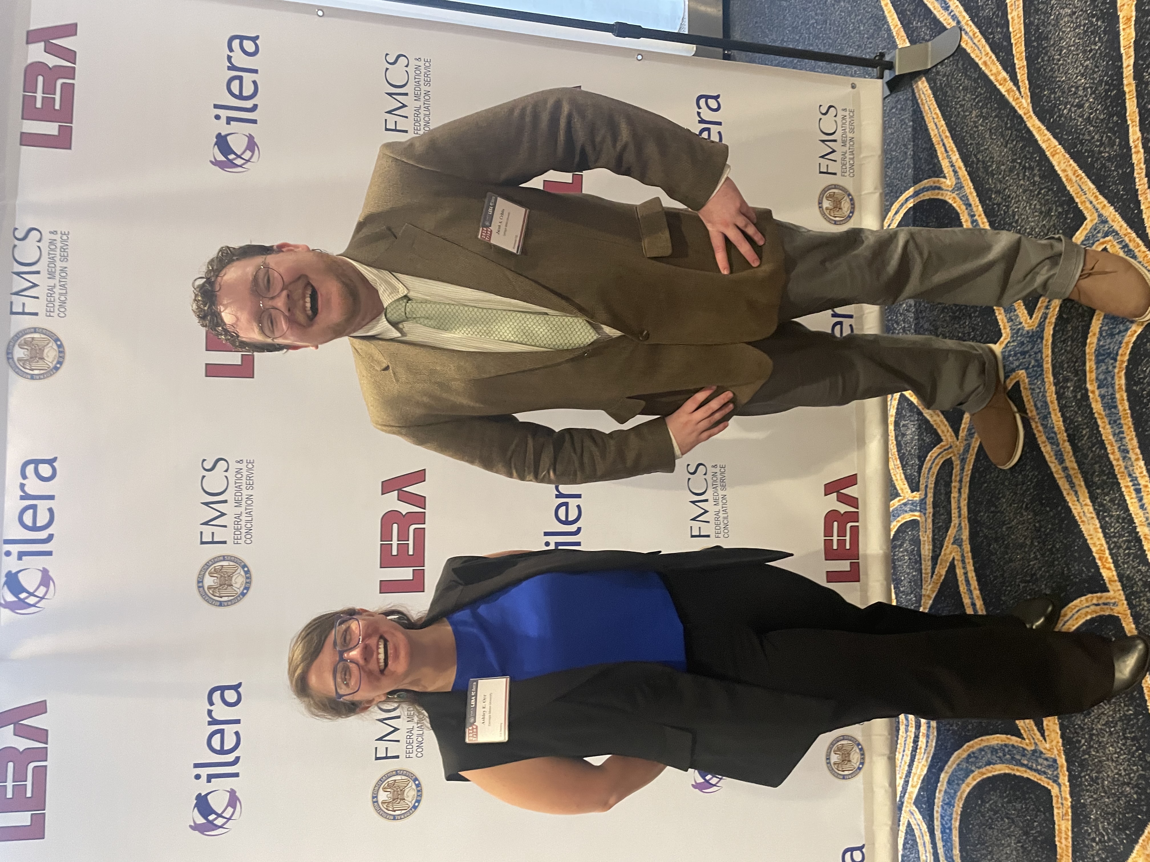 Ashley Orr and Jacob Cribbs at the LERA conference