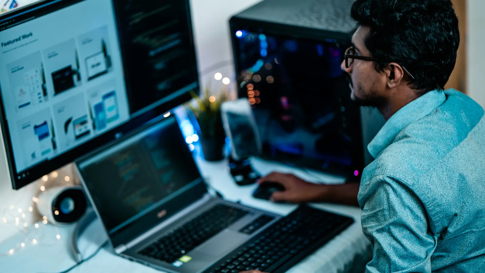 person working at computer