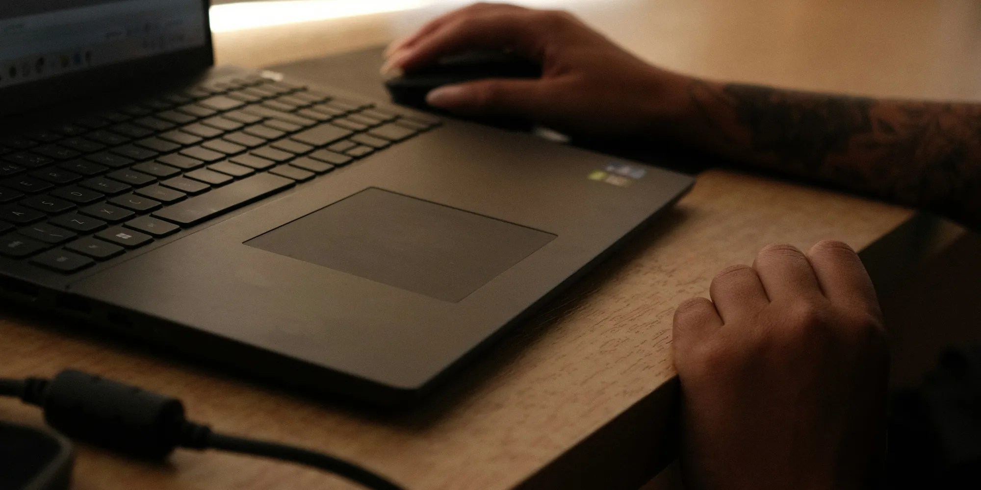 person using the computer