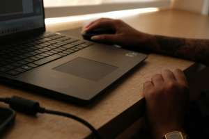 person using the computer