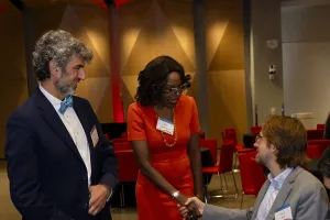 Edda Fields-Black greets attendees
