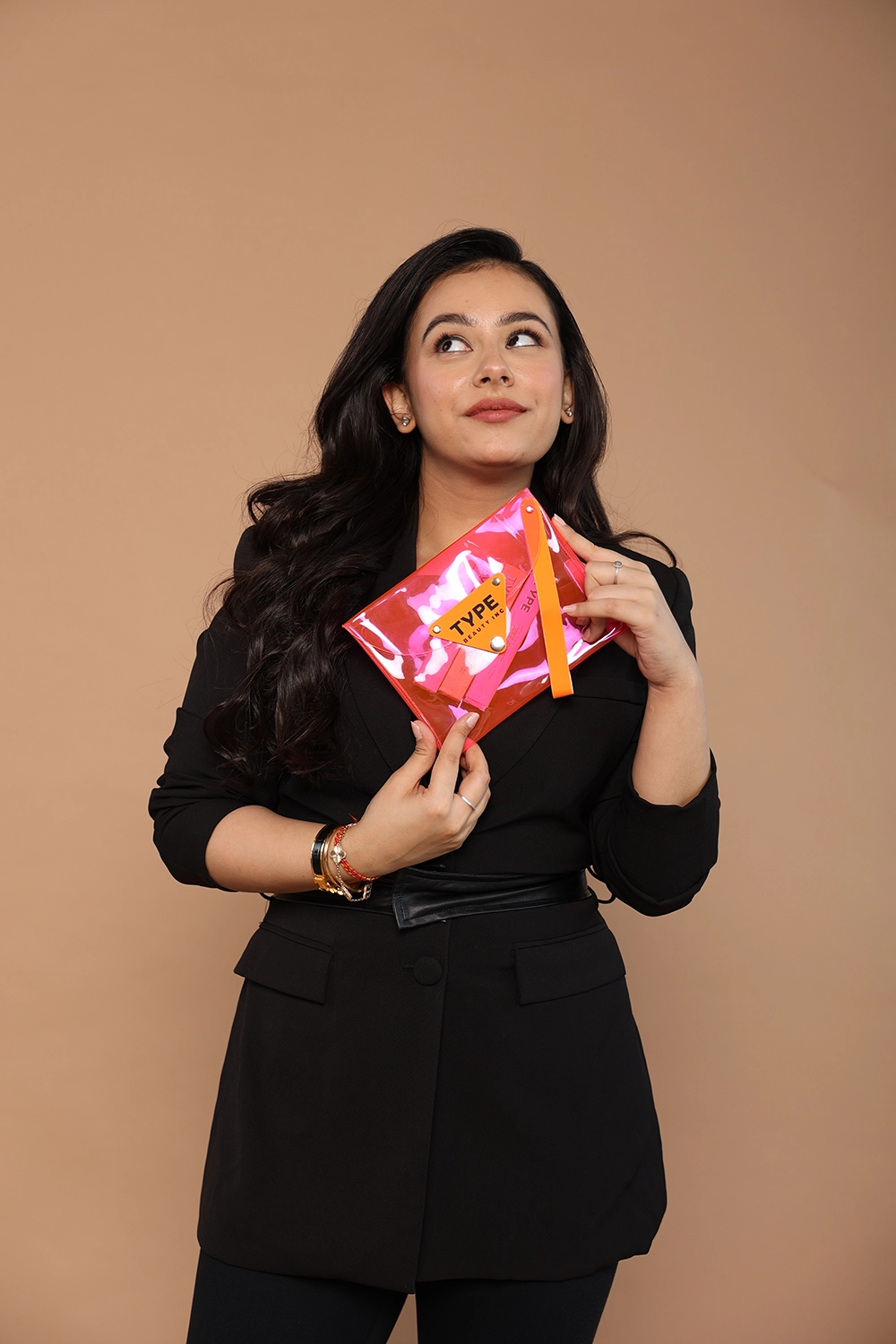 Ananya Kapur holding Type Beauty products
