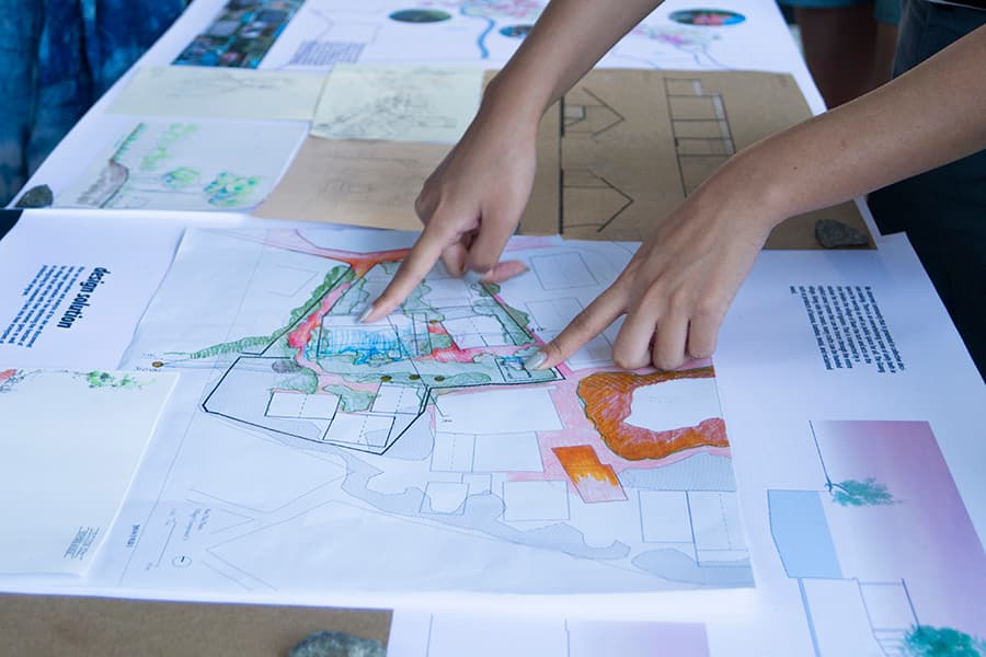 CMU junior Andy Jiang's research project is an extension of field work his architecture professor, Tommy Yang, performed as a student himself, which involved the mapping and drawing of cosmopolitan villages in Chiang Mai with other students under the guidance of Professor of Architecture and Urban Design Brian McGrath from Parsons the New School. (Tommy Yang, January 2020) 