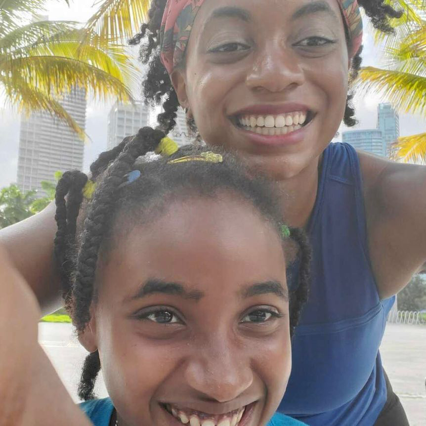 Gena Sims and her younger sister