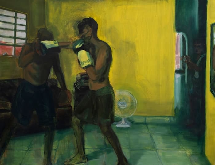 "Boxers" a painting by Ella Hepner