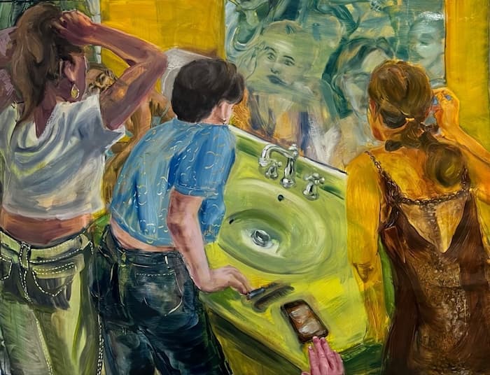 "Reimagining Girlhood at Grandwood Drive" a painting by Ella Hepner
