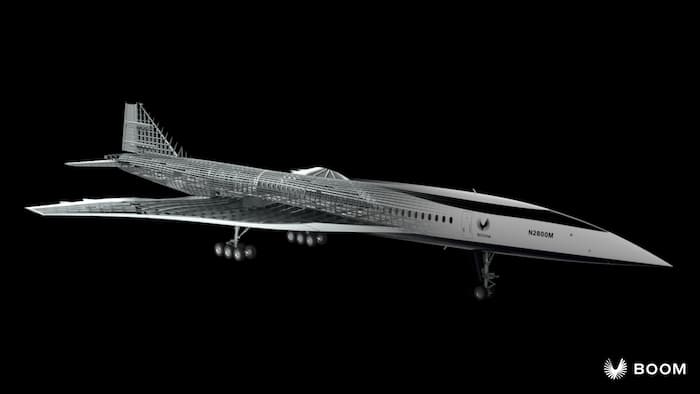 Partially see-through rendering of the Overture supersonic jet