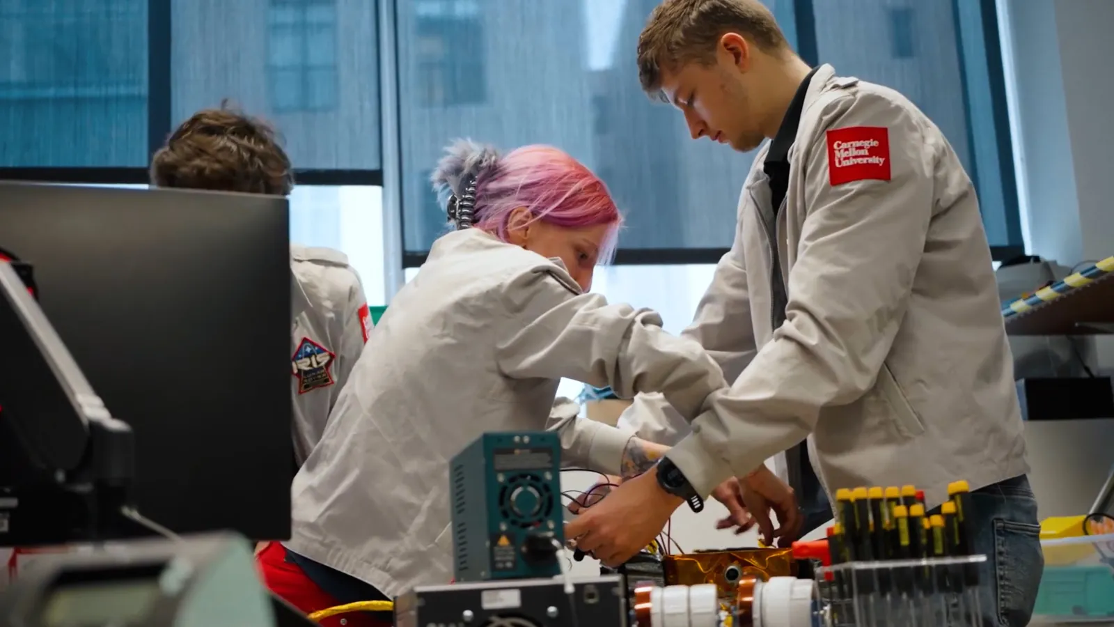 Students work in classroom at CMU