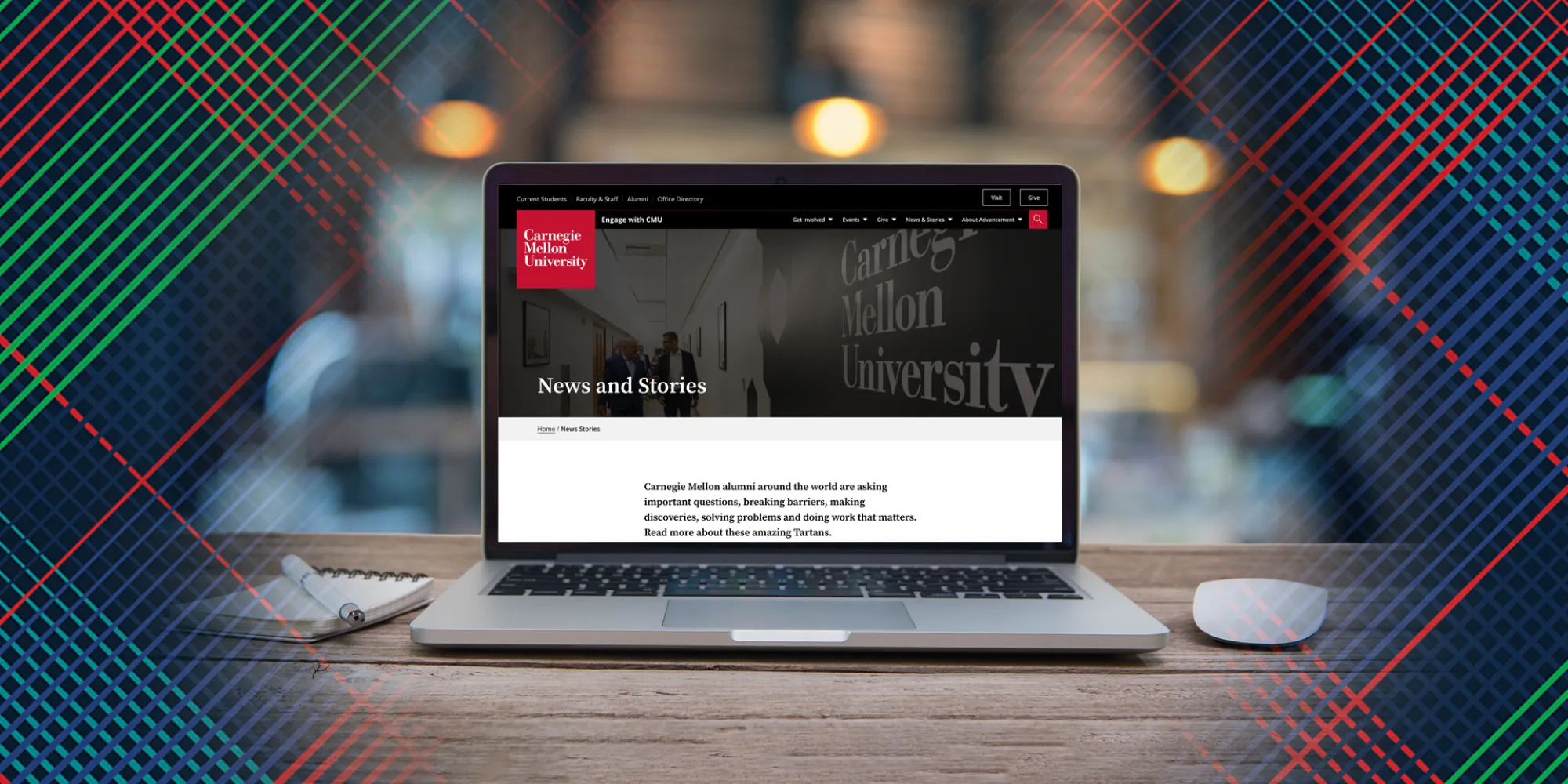 computer with Engage website pulled up