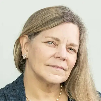 Barbara Shinn-Cunningham looks into the camera.