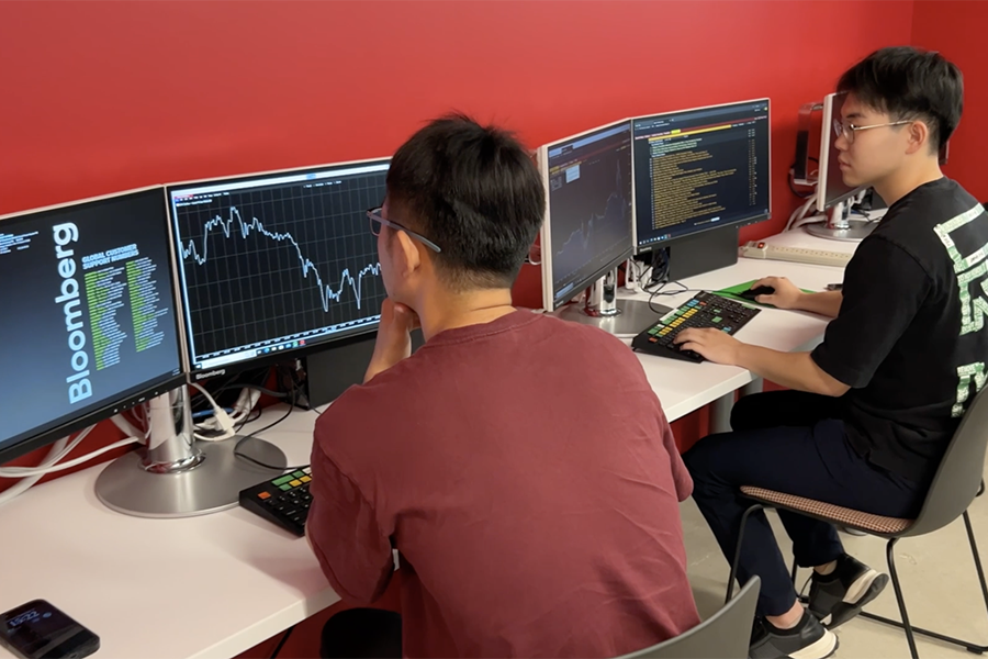 Students back test portfolios ahead of their Build Your Own Hedge Fund presentations.