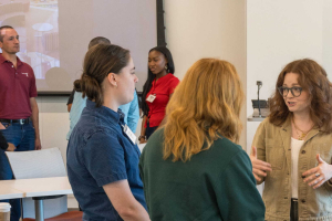 Mariah Kenney, senior data analyst and curator for the Pittsburgh Supercomputing Center, spoke as part of the DASIE career panel.