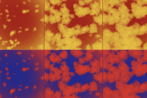 Pneumococcal biofilms over time are pseudo-colored in a way that is inspired by the art of Pittsburgh artist Andy Warhol.