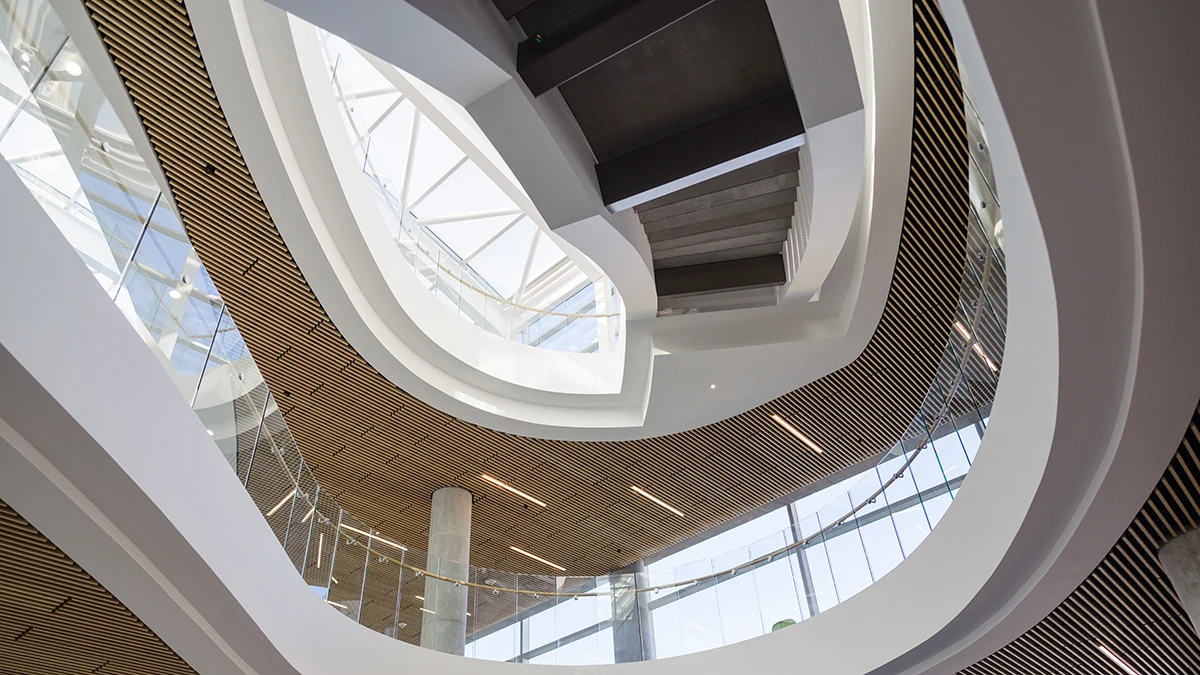 A decorative image of the architecture of the Tepper Building