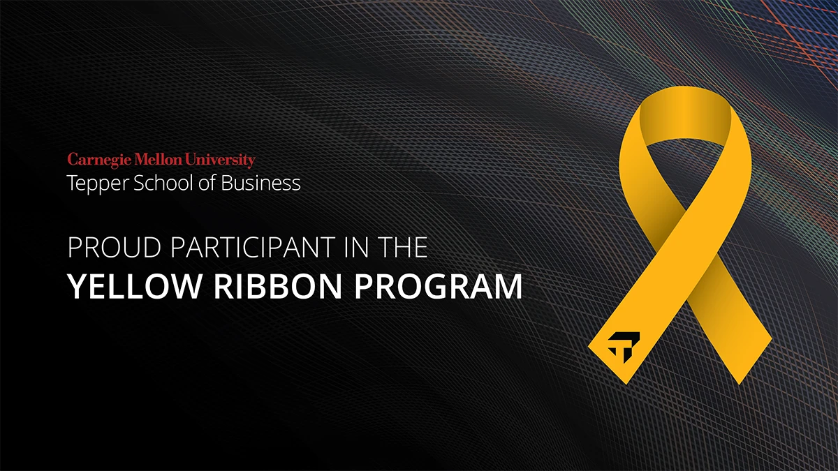 Tepper School Yellow Ribbon Program Logo