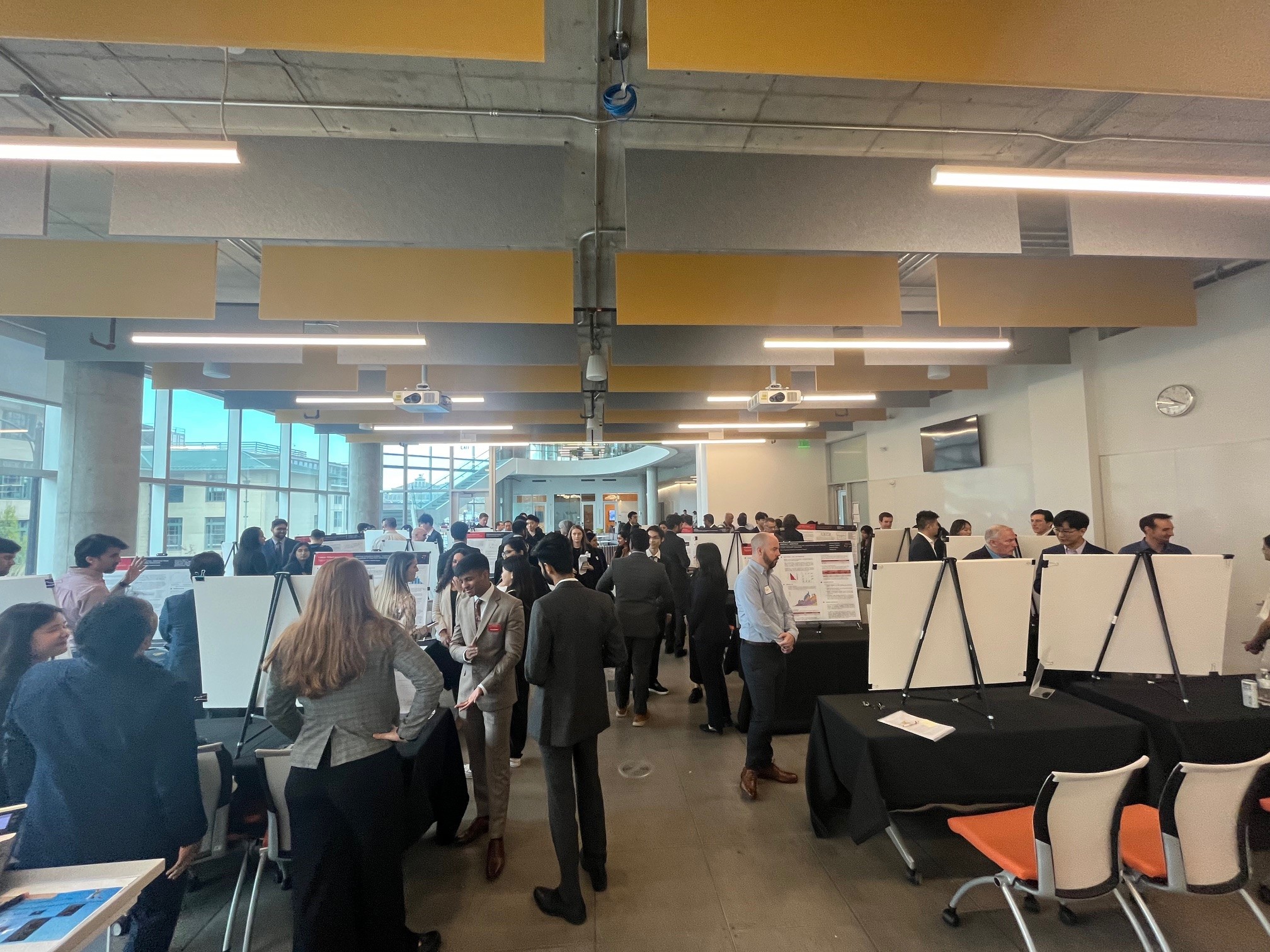 MSBA students gathered for their capstone poster presentations