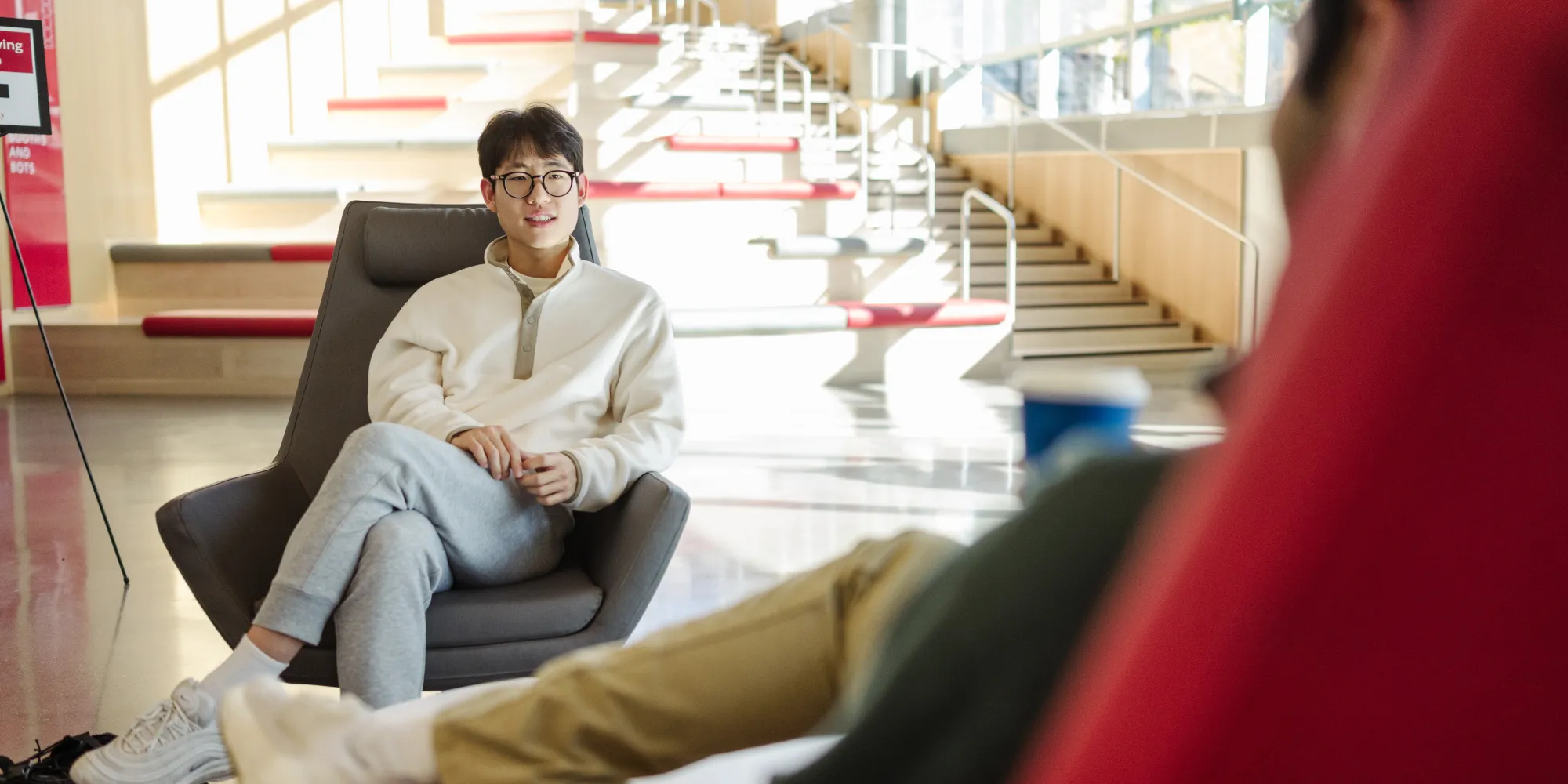 Students sitting and talking