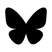 Black Bluesky logo