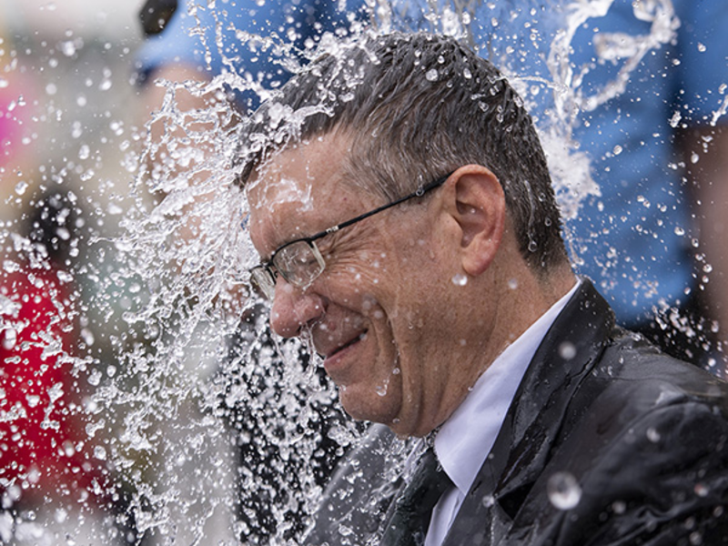 Provost Garrett on douse a dean day.