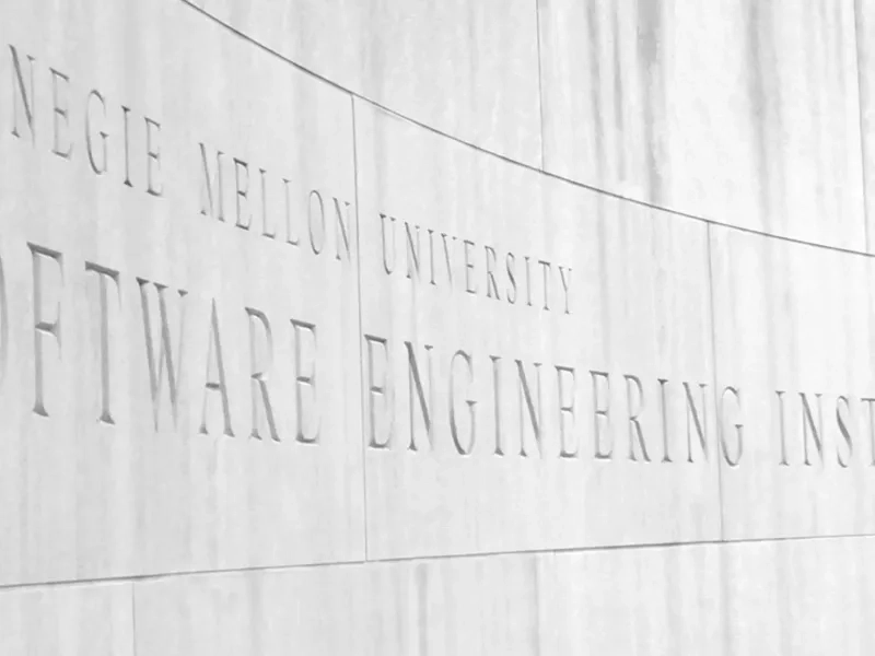Carnegie Mellon University Software Engineering Institute etched into side of building