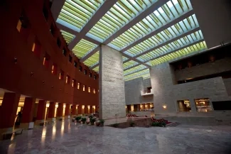 An interior view of the CMU Qatar campus.