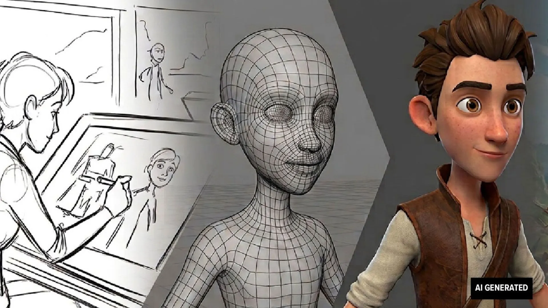 artist drawing an animated character