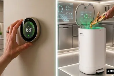 Smart thermostat and food recycler.