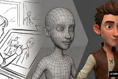 artist drawing an animated character