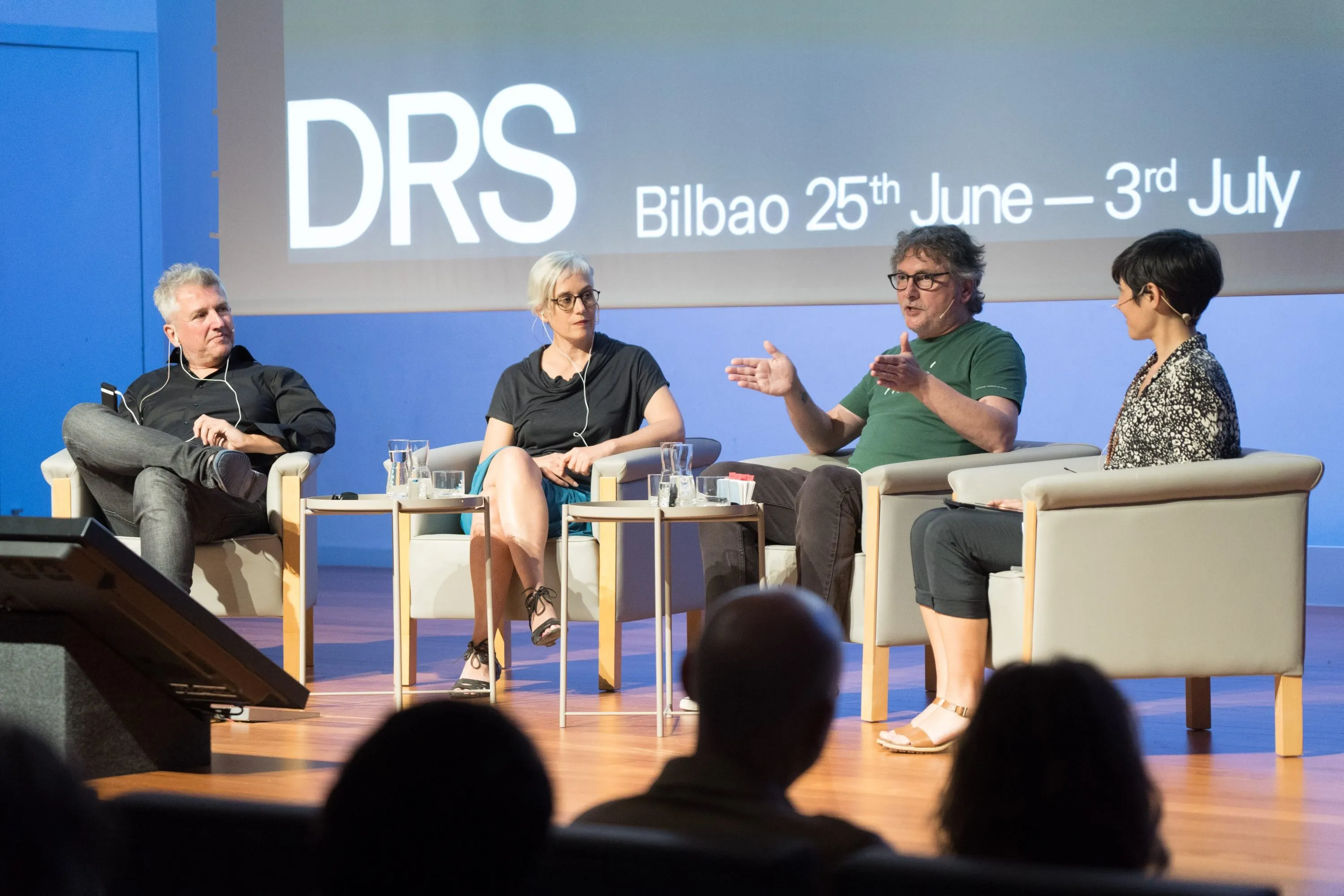 Silvana Juri moderating "Future Foods" keynote debate at the DRS22 Conference in Bilbao Spain (July 2022)