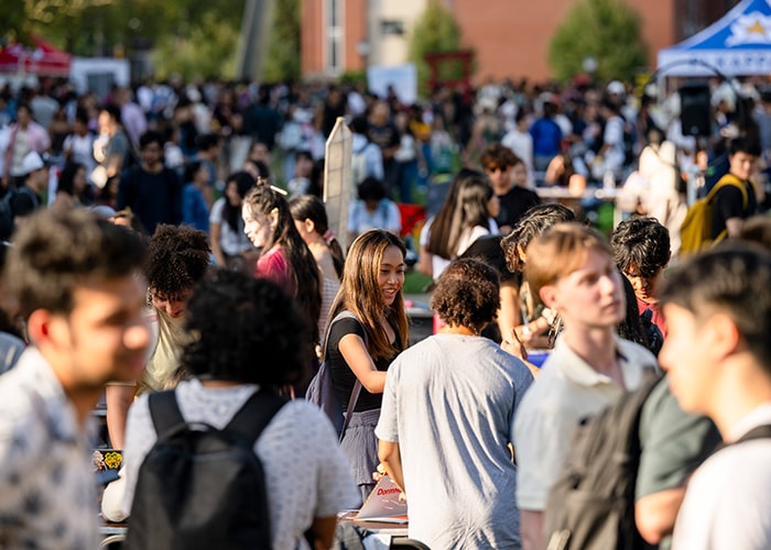 The Cut is filled with students and student organizations for the annual Fair