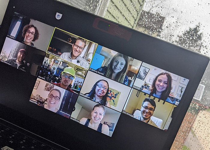 Screenshot of SLICE team on Zoom