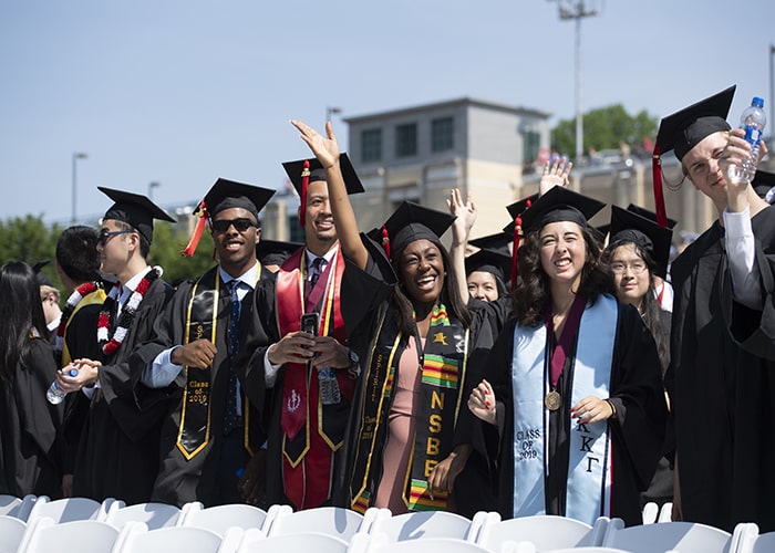 a large group of students on Graduation Day