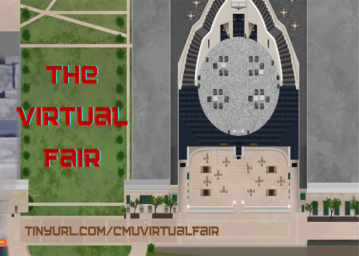 Screenshot of The virtual Fair on GatherTown platform