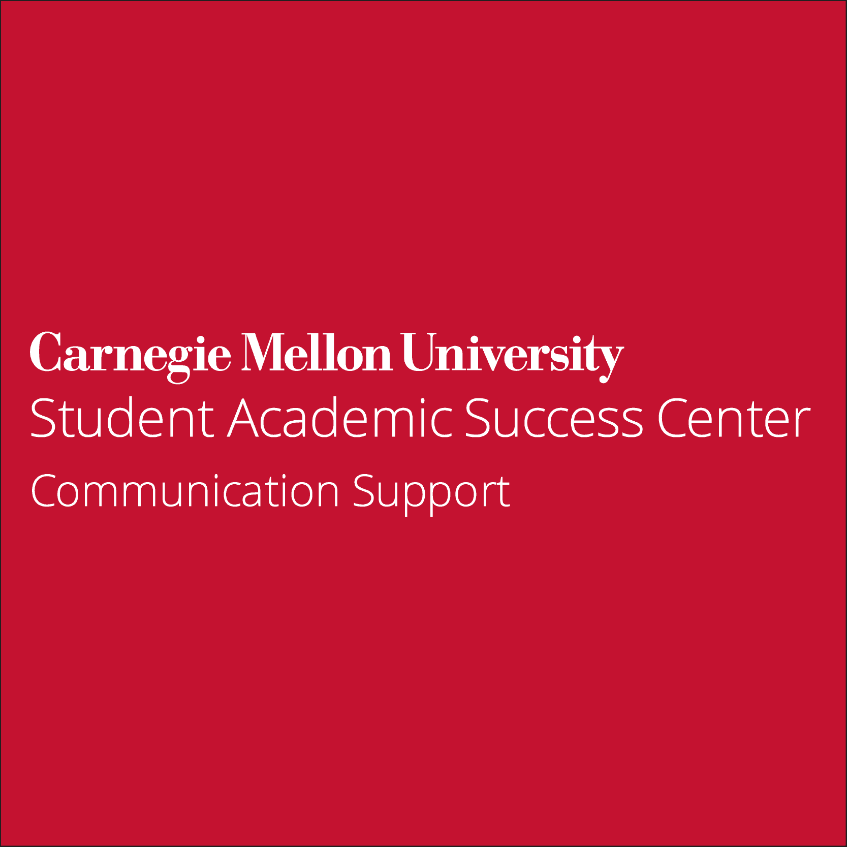 Communication Support - Student Academic Success Center - Carnegie