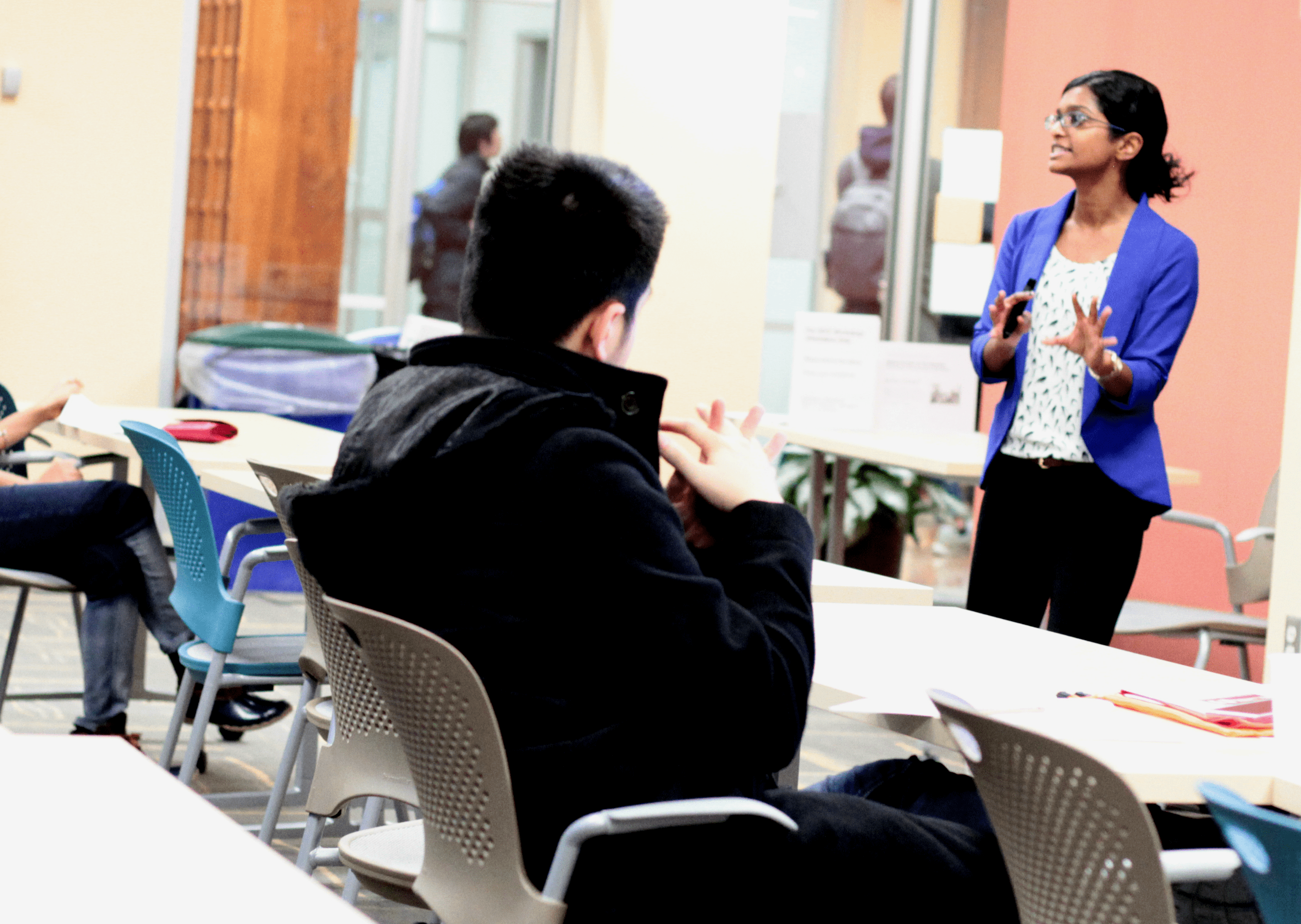 Nisha leading a workshop