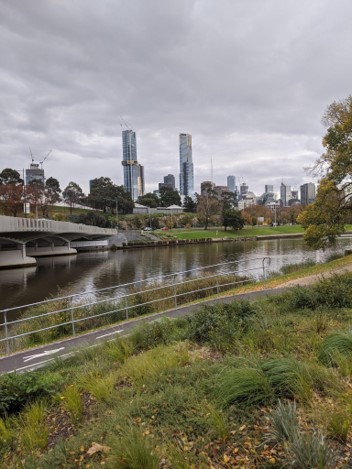 Yarra river walk during the day