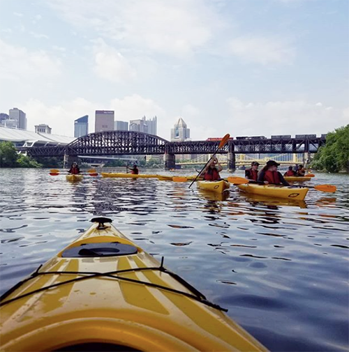 Kayaking on Pittsburgh's three rivers