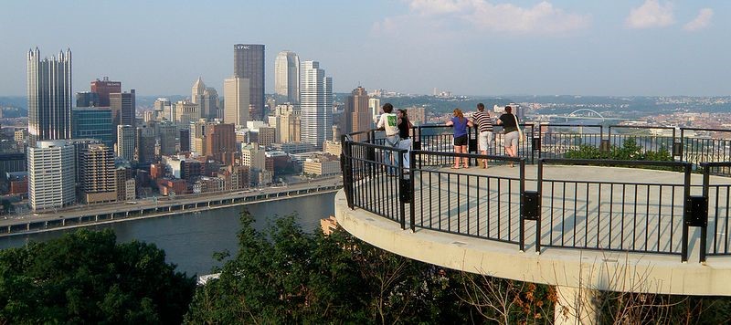 downtown pittsburgh from mt. washington view