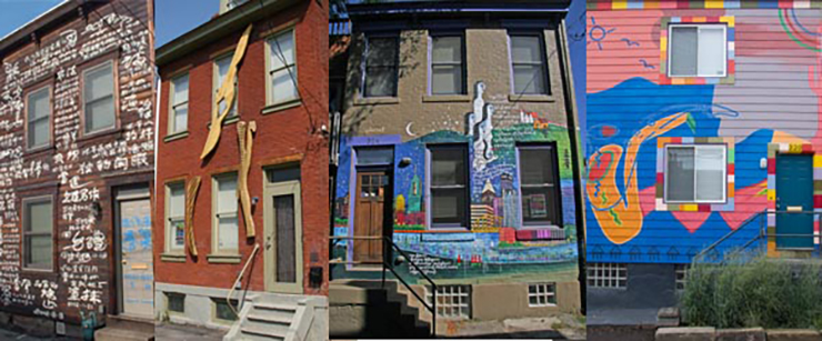 Decorated houses on the Northside.