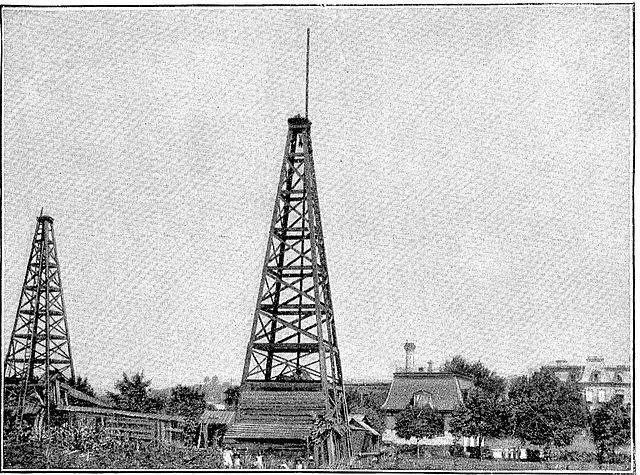 Natural gas derrick on the Westinghouse estate.