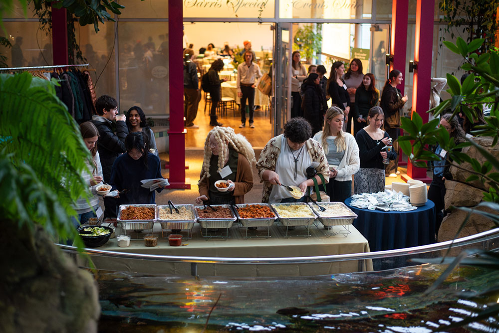 Participants enjoyed dinner as they continued to network with employers and students from other schools around the city.