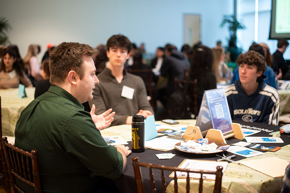 CMU alumnus Nick Bartel, who currently serves as Clean Air Campaign Manager for PennFuture, shares his advice and experiences with attendees.