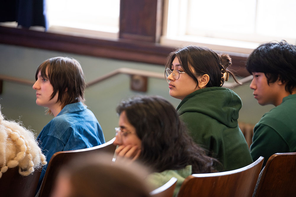 Sustainability Initiative Strategy Intern and Tepper School of Business sophomore Ameena George and other attendees participate in a breakout session.